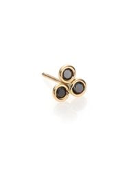 Jacquie Aiche | Metallic Black/white Diamond & 14k Yellow Gold Single Stud Earring | Lyst