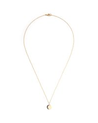 Pamela Love Metallic 'moon Phase' Sapphire Pavé 18k Gold Necklace