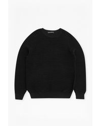 French Connection | Black Engineered Ottoman Jumper for Men | Lyst