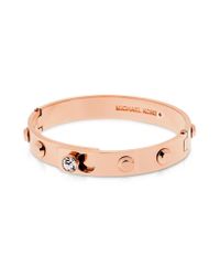 Michael Kors - Pink Astor Metal Bangle W/studs - Lyst