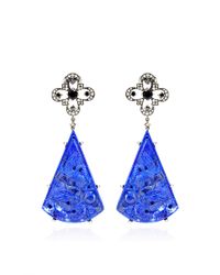 Bochic | Blue Lapis and Diamond Earrings | Lyst