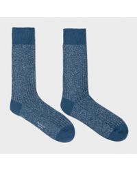 Paul Smith | Men's Thick Petrol Blue Glittered Socks for Men | Lyst