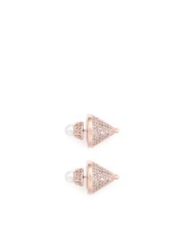 Eddie Borgo | Metallic Crystal Pavé Cone Pearl Stud Earrings | Lyst