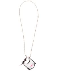Karl Lagerfeld | Metallic Choupette & Lightning Bolt Necklace | Lyst