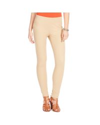 Ralph Lauren | Beige Stretch Cotton Skinny Pant | Lyst