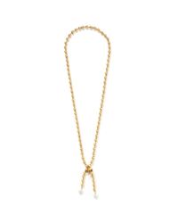 Ela Stone | Metallic 'Gilda' Baroque Pearl Brass Bead Necklace | Lyst