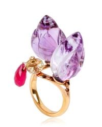 Alice Cicolini | Purple Double Lotus Amethyst Ring | Lyst