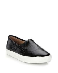 Joie | Black Huxley Patent Leather Slip-on Sneakers | Lyst