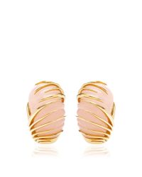 Simon Teakle | Metallic Vintage Van Cleef & Arpels 18K Gold And Rose Quartz Earrings | Lyst