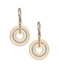 Michael Kors | Metallic Brilliance Statement Pavé Nested Circle Drop Earrings | Lyst