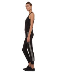 Norma Kamali | Black Side Stripe Jog Pant | Lyst