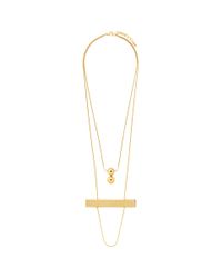 Toga | Metallic Stick And Double Sphere Two Tier Necklace | Lyst