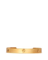 Ela Stone | Metallic Screw Motif Adjustable Cuff | Lyst