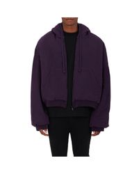 Vetements Purple Oversized Reversible Hoodie for men