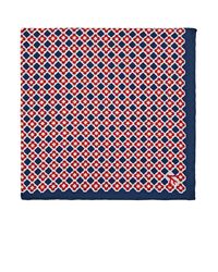 Isaia Blue Reversible Silk Pocket Square for men