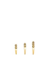 Eddie Borgo | Metallic Crystal Pavé Cone Three Ring Set | Lyst