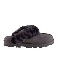 UGG - Gray Coquette Slipper Leopard/grey Suede - Lyst
