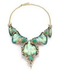 Alexis Bittar | Blue Desert Jasmine Lucite, Chalcedony, Jasper & Crystal Pastel Punk Bib Necklace | Lyst