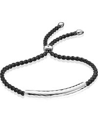 Monica Vinader | Black Linear Friendship Bracelet | Lyst