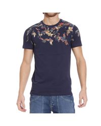 Frankie Morello | Blue T-shirt for Men | Lyst