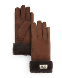Ugg | Brown ® Turn Cuff Gloves | Lyst