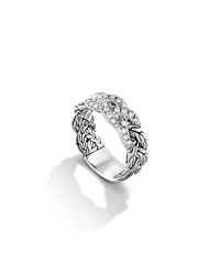 John Hardy | White Woven Braided Band Ring | Lyst