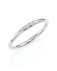 Michael Kors | Metallic Park Avenue Glam Pavé Bangle Bracelet/silvertone | Lyst