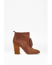 French Connection | Brown Linds Leather Ankle Boots | Lyst