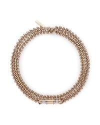 Givenchy | Metallic 'obsedia' Bar Curb Chain Collar Necklace | Lyst