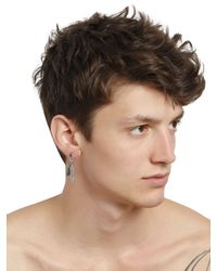 Saint Laurent | Metallic Silver Feather Charms Mono Earring | Lyst