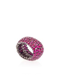 Sidney Garber | Purple Flexible Ring With Rubies | Lyst