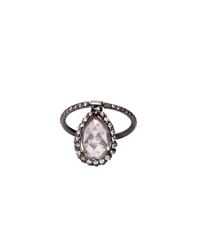 Nina Runsdorf | Metallic Petite Rose Quartz With Pavã© Diamonds Flip Ring | Lyst