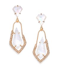 Alexis Bittar | Metallic Miss Havisham Mosaic Mother-of-pearl & Crystal Snake Chain Drop Earrings | Lyst