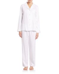 Saks Fifth Avenue | White Twill Pajama Set | Lyst