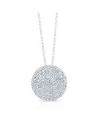Anne Sisteron - 14kt White Gold Diamond Jumbo Disc Necklace - Lyst