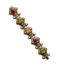 Simon Teakle | Multicolor Antique Viennese Gold And Gemstone Bracelet | Lyst