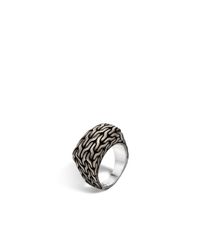 John Hardy | Metallic Classic Chain Signet Ring for Men | Lyst