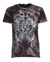 Balmain - Black T-shirt M/m Leopardo Destroy for Men - Lyst