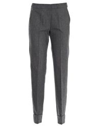 Armani - Gray Pantalone Risvolto Flanella for Men - Lyst