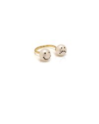 Nektar De Stagni | White Drama Pave Double Pearl Ring | Lyst