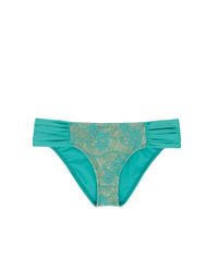Luli Fama | Blue Scrunch Side Bottom | Lyst