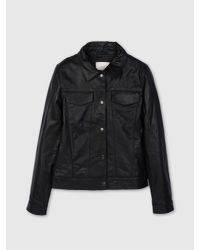 Just Female Black Cam Leather Jacket