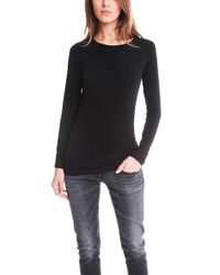 Majestic Filatures Black Ls Tee