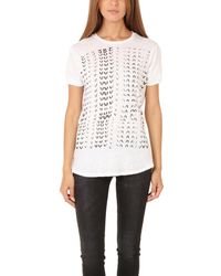 Current/Elliott | White The Rolled Sleeve Crew Tee | Lyst