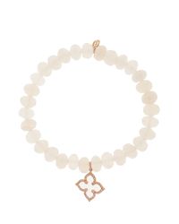 Sydney Evan | White Flower Charm Bracelet | Lyst