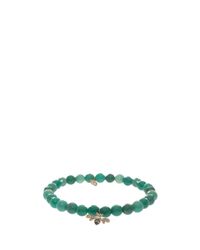 Sydney Evan | Green Bee Charm Bracelet | Lyst