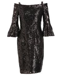 Adrianna Papell Black Cocktailkleid