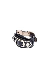 Balenciaga | Black Classic Metallic Edge Bracelet | Lyst