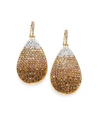 ABS By Allen Schwartz | Metallic Ombre Pave Drop Earrings | Lyst