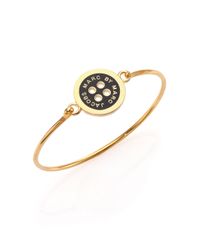 Marc By Marc Jacobs | Metallic Logo Button Bangle Bracelet | Lyst